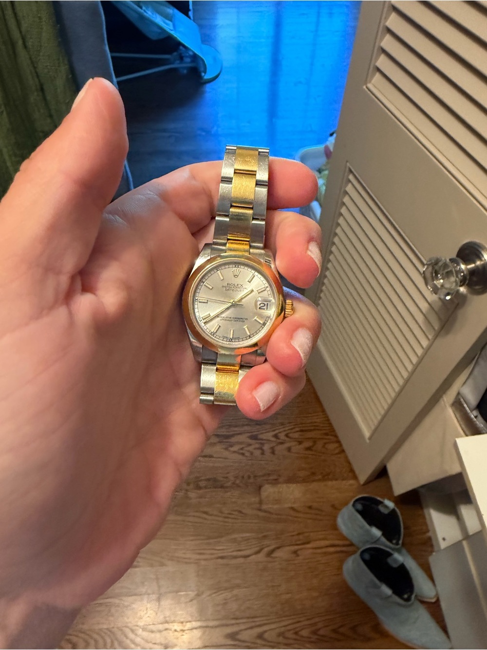 Rolex Two-Tone Gold and Silver Oyster Perpetual Datejust Women's Watch